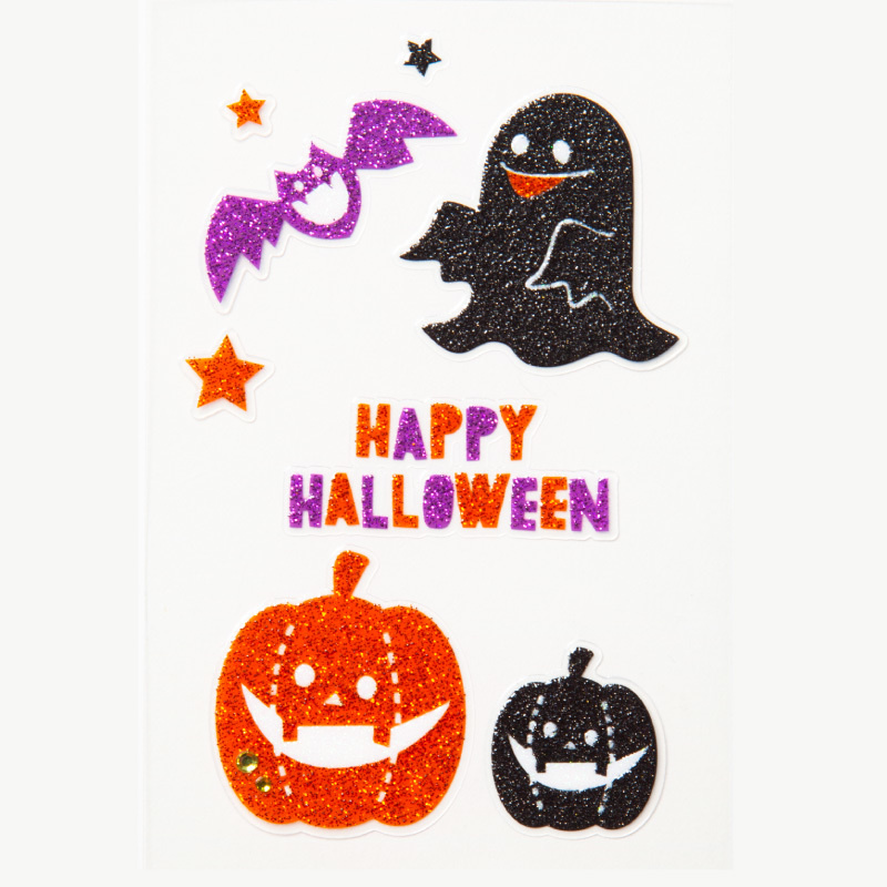 ハロウィングリッターシールの画像